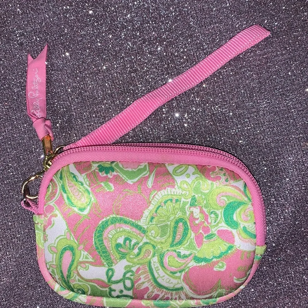 Lilly Pulitzer Wristlet Pink Soft Wallet Change‎ Purse